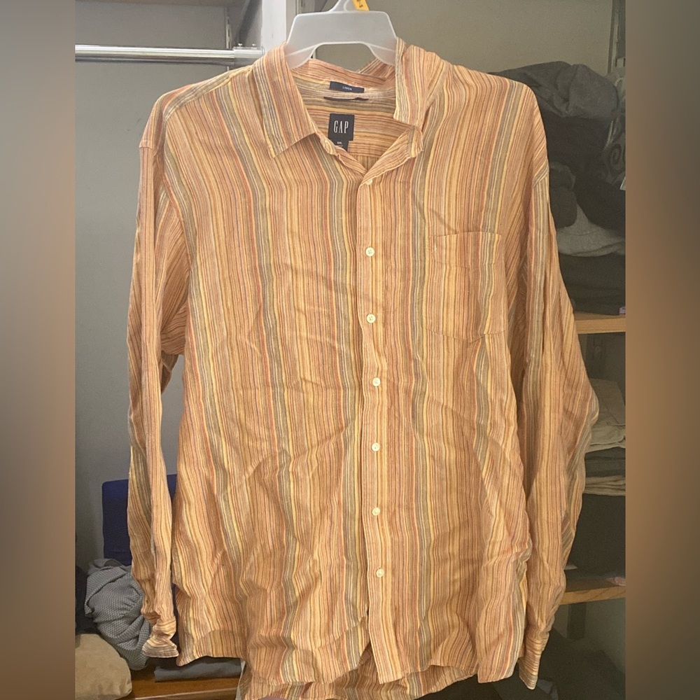 Beautiful gap multicolor linen button down size XXL.